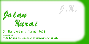 jolan murai business card